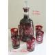 Red Party Decrotion Stemless Wine Glass cup and bottle wine Sets / with one