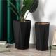 Minimalism tall gardening black planter outdoor garden home balcony decor ceramic flower plant pot