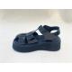 Fashion Black Velvet Platform Sandals Bright Surface Summer