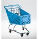 Wheeled shopping trolley With metal base and back gate in chrome plated