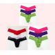 Colorful Convertible Bamboo Fiber / Spandex Women Thong, Custom Print Panties For Ladies