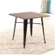 YLX-1022 Wood Square Table with Steel Leg for Restaurant