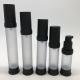 15-35ml Black Color Airless Plastic Lotion Bottle Perfect for Skin Care Solutions