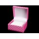 Pink  Colorful Women Watch Box Plastic Covered Full Color Offset Printing
