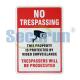 No Trespassing Sign For Your Property