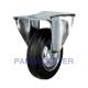 Industrial Rigid Caster , 4 Inch Black Rubber 4 Inch Castor Wheels For Carts