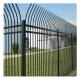 Farm Fence 6ftx8ft Black Metal Garden Fence with Anti-Rust Galvanized Coating