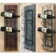wine rack wall wood 5 bottle holder with metal home decor