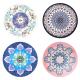 Outdoor exercise light weight natural rubber microfiber 4 mm suede yoga mat custom foldable round travel yoga mat