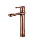 Classic Brass Basin Tap Faucets With Ceramic Core Valve and Rose Gold Color Finished