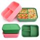 Shatterproof Harmless Silicone Lunch Containers , Microwaveable Silicone Storage Box