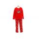 Fancy Funny Womens Christmas Pajama Sets , Red Womens Flannel Pajamas Sets