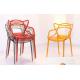Clear plastic Masters chair transparent plastic Master chair China dining furniture factory