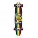 Punked Skateboards Kicktail Rasta Lion Longboard Complete Skateboard - 9.75 x 40