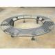 Metal Iron Curved Outdoor Tree Bench Waterproof Rustproof For Street Garden