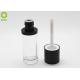 Round Plastic Lip Gloss Tube / Empty Foundation Containers With Brush Capacity 20ml