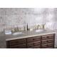 Simple Elegant  Custom Bathroom Vanity Tops White Sink Built In Type