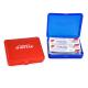 Mini Pocket Organizer First Aid Kit Storage Box Label Small Red Blue 10.5x9.3x3cm