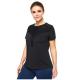 Richee Women'S Plus Size Yoga Wear Round Neck Short Sleeve T Shirts skin friendly