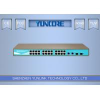 48V Standard Power Over Ethernet Switch , 802.3at Gigabit 24 Channel POE Switch