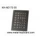 Anti - Vandal Black Stainless Steel Keyboard , Industrial Marine Keyboard
