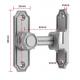 Noctilucent Double Sliding Barn Door Latch For Commercial With Two Installation Ways