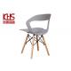 Kitchen Garden Cafe Modern Plastic Dining Chairs With Wooden Legs