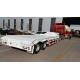 Cross Arm Type Suspension 3 Axles 4 Axles Heavy Load Lowbed Semi Trailer with Ramp