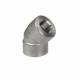 45° SCH 40 21.3mm Forged Pipe Fittings Short Radius Elbow ASME B16.9