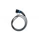 Black Blue 32A Type 2 Tethered Charging Cable 3 Phase IEC 62196-2