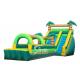 Tropical Palm Tree Inflatable Water Slide With Long Slip n Slide For Beach Parties