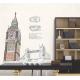 Big Ben Removable Wall Stickers Non Toxic For Study Room