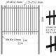 Flat top & bottom security tubular steel fencing 25mm x 25mm upright picket