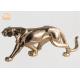 130cm Leopard Sculpture Decor With Gold Leaf Finish Polyresin Animal Statue