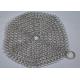 4*4 Rectangle Chainmail Cast Iron Pan Scrubber For Clean Cookware , Food Grade