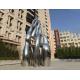Abstract Giant Outdoor Sculpture Mirror Polished For Square Decoration
