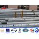 11.9m Height Spray Paint Galvanized Steel Poles For Transmission Equipment