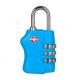blue lock PC material TSA travel lock& Fashion Design Tsa Luggage Lock& Tsa Bag Number Lock