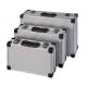 3 In 1 Aluminum Hand Tool Boxes ABS Light Weight Silver