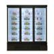 Customization Commercial Display Freezer Multi Glass Door Bottom Mount