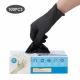 Latex Free Disposable Medical Gloves Anti Allergic High Wear Resistant Black Color