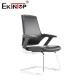 Black Leather Material Office Chair With Metal Frame In Commercial Style