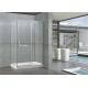 Customized  Rectangle Sliding Shower Doors 8 / 10 MM Clear / Printed Glass SGCC Certification