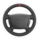 Car Accessories Hand Siticthed Black Genuine Leather Steering Wheel Cover for Ford Falcon 2002-2008