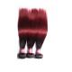 Dark Red  Ombre Human Hair Extensions , Silky Straight Real Hair Ombre Extensions