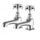1/2 Pair Traditional Brass Bathroom Taps Polished Ceramic Valve Core