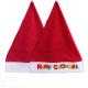 Customized Sublimation Christmas Velvet Santa Hat Cap For Adult And Kids