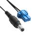 DC Plug 2.1*5.5mm Solder Type PVC To TE Blue Housing 2P Female Cable Connector OEM / ODM