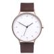 Sanded Rose Gold Leather Wrist Watch Quartz Movement With CE SGS Standard