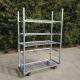 Metal Mesh Danish Flower Trolley Hot Dip Galvanizing For Warehouse